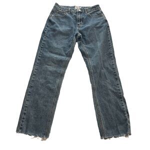 Princess Polly Jeans Womens Size 2‎ Raw Hem Straight Leg *flaw